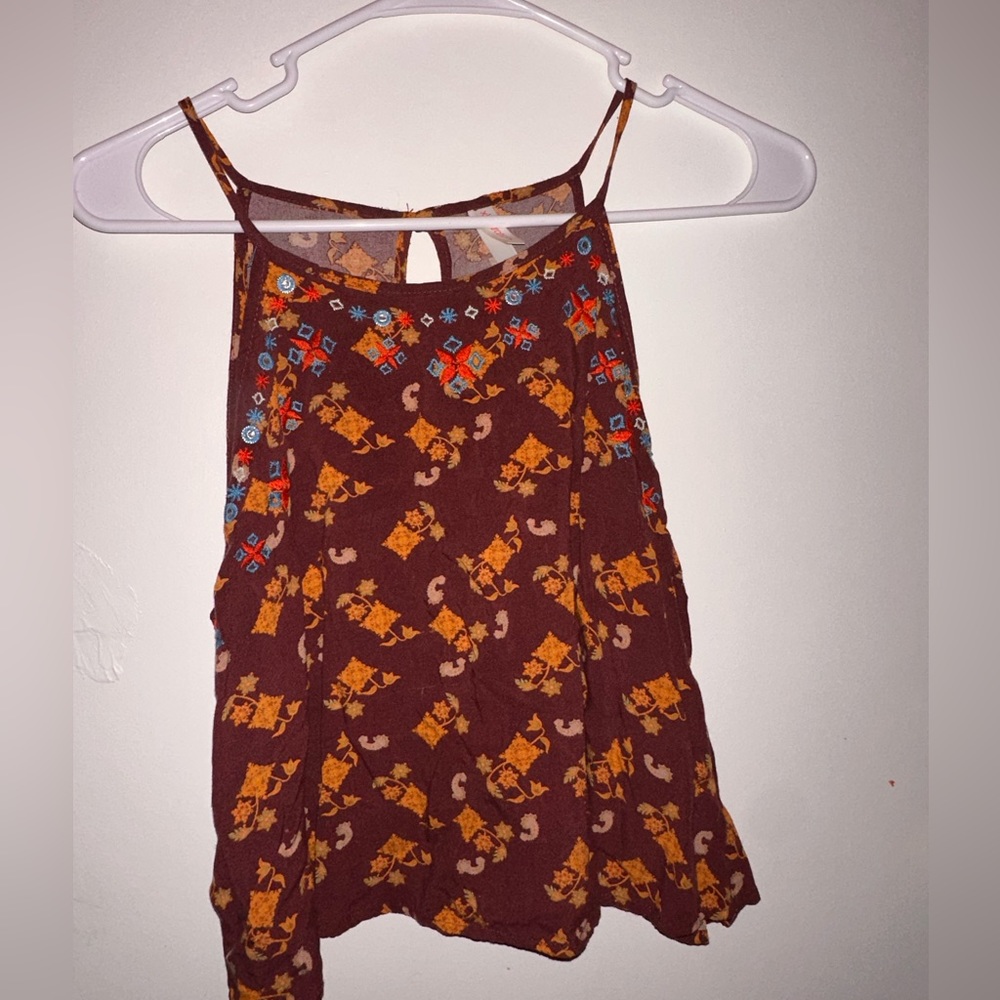 Cute purple hippie tank top:) L